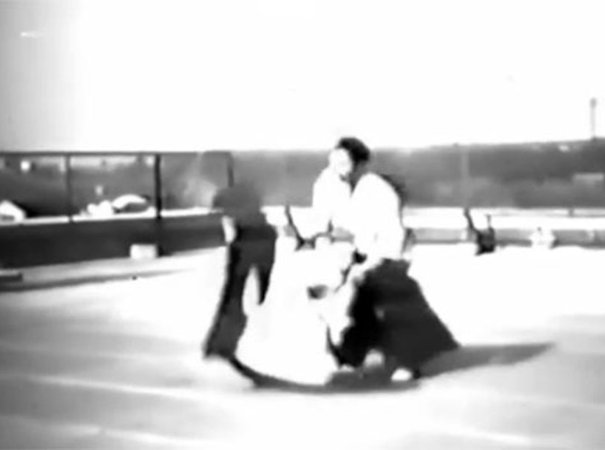 Archive Video: O Sensei teaching on the roof of the Defense Ministry (1957)