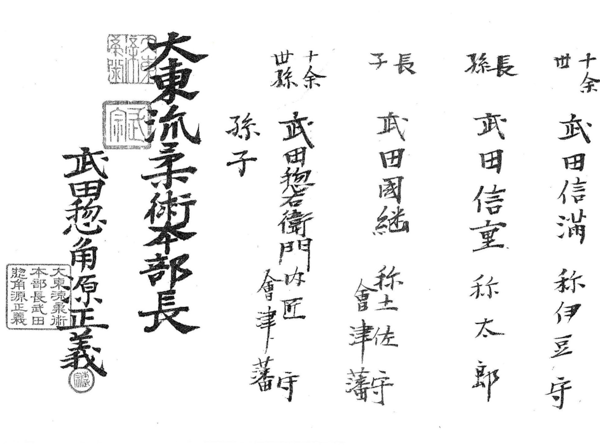 Lineage and Daito-ryu Mythology - A Thorough Look At the Secret Scrolls of Daito-ryu Part 2